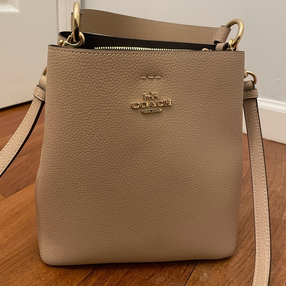 Coach light brown mollie bucket bag